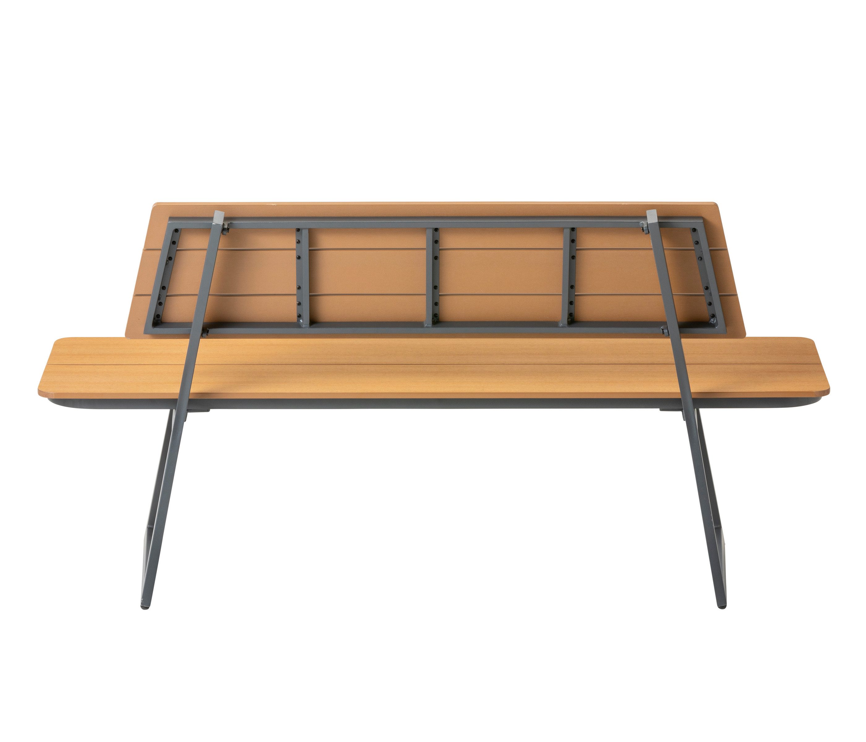 Dehner Gartenbank Sitzbank Merida, 2-Sitzer, 160 x 82 x 60 cm, Aluminium / Kunststoff, stabil und wetterbeständig dank wasserabweisendem Material
