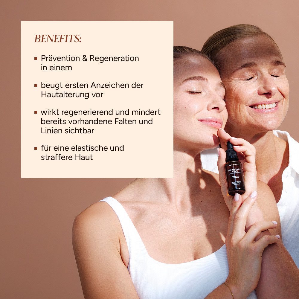 JUNGLÜCK Gesichtsserum Pro-Kollagen Serum - mit Matrixyl 3000 Glyx, 1-tlg., Verbessert die Hautelastizität und mindert Falten