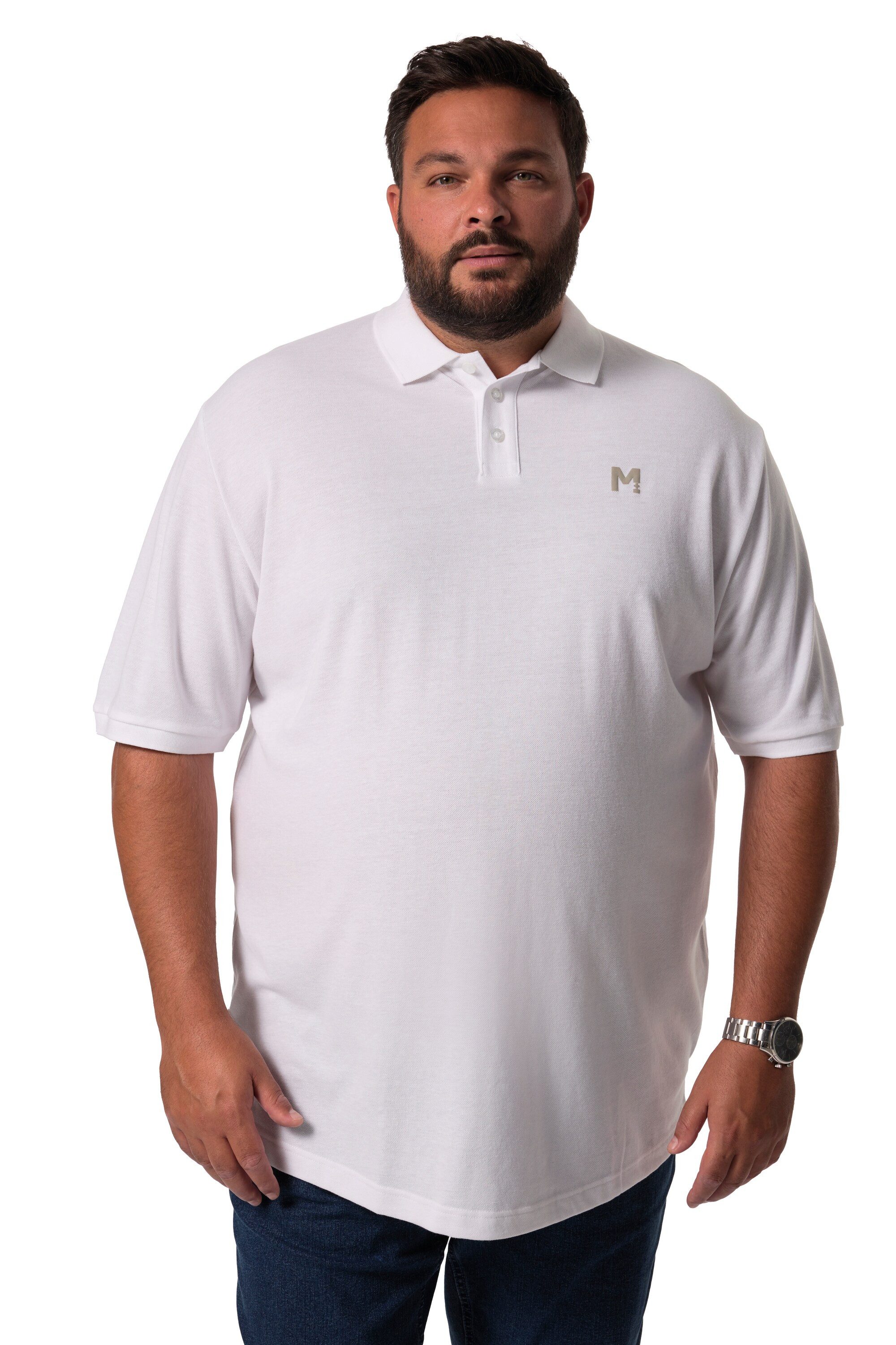 Men Plus Poloshirt Poloshirts 2er-Pack Basic Piqué Halbarm günstig online kaufen