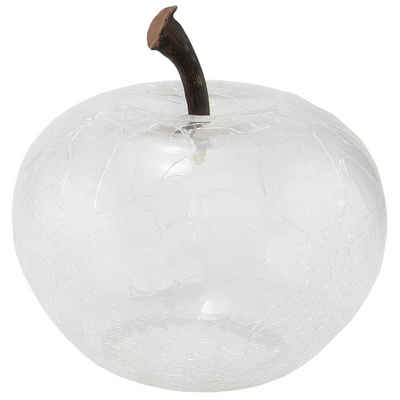 RIFFELMACHER & WEINBERGER Dekoobjekt Dekofigur Apfel aus Glas - Durchsichtig Beleuchtbar Dekoleuchte
