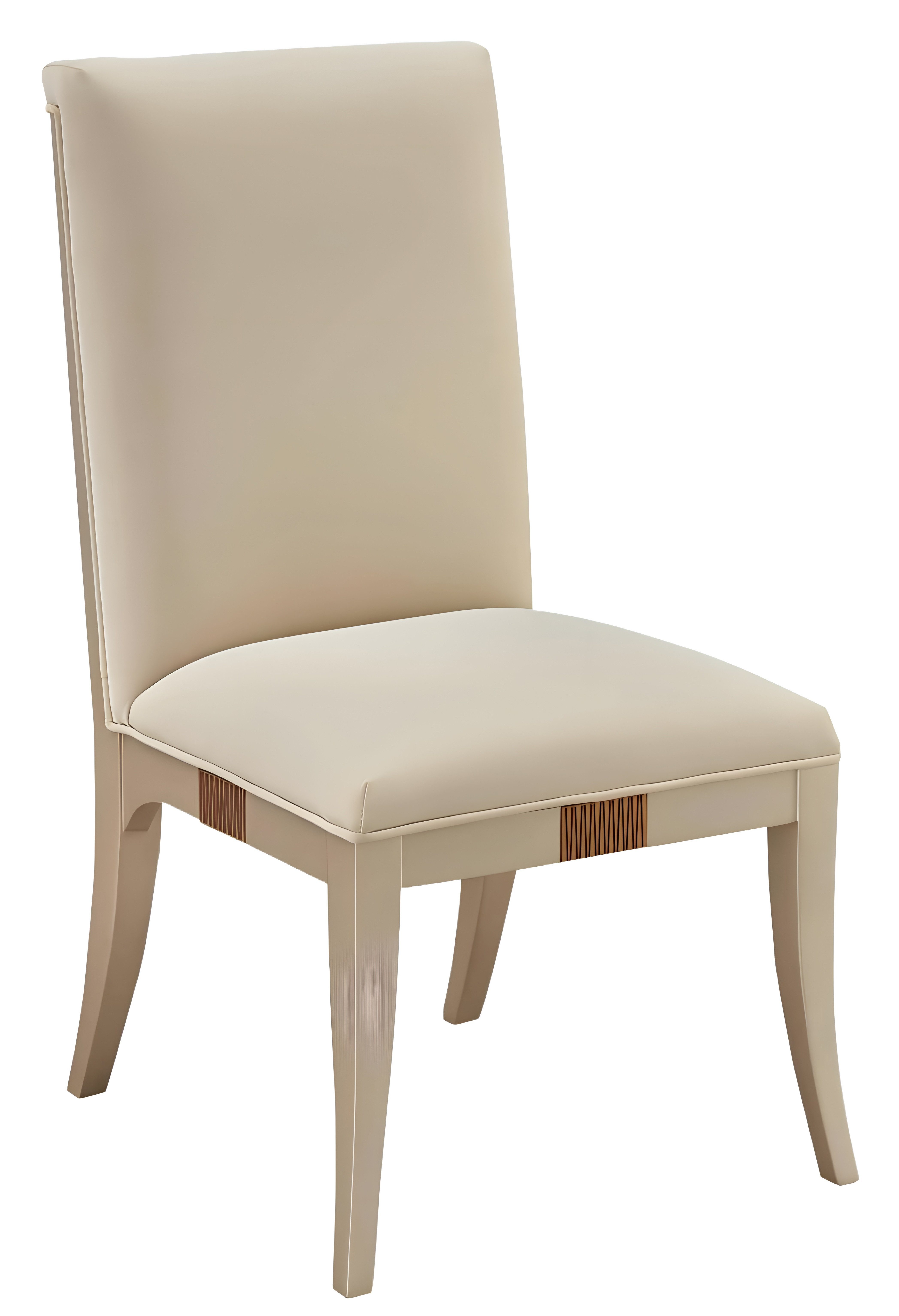 Xlmoebel Polsterstuhl Luxuriöser Lederstuhl mit gepolsterter Sitzfläche und Holzgestell, Hergestellt in Europa