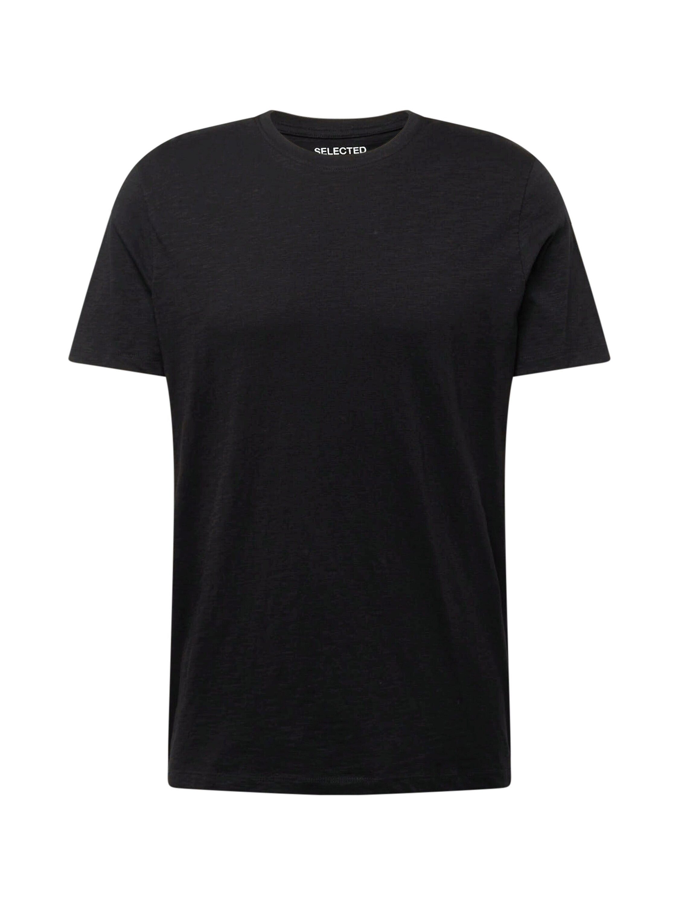 Selected Homme Herren Rundhals T-Shirt SLHASPEN SLUB - Regular Fit günstig online kaufen