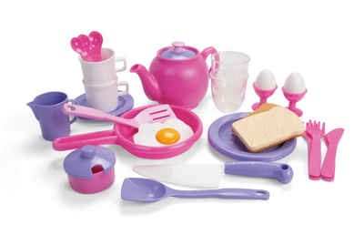 dantoy Spiel-Kochgeschirr For my little Prinzess Kinder Spielzeug Set Frühstücksset, (32-tlg), in Weiß-Pink-Lila-Gelb-Rosa, mit viel Zubehör