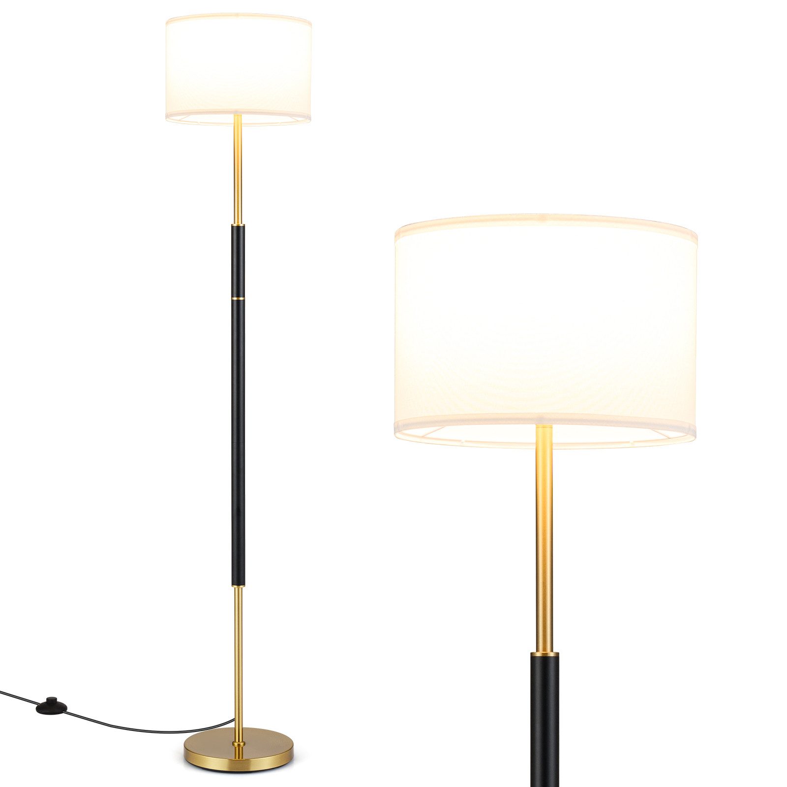 COSTWAY Stehlampe, Stehleuchte wohnzimmer, Standleuchte outdoor