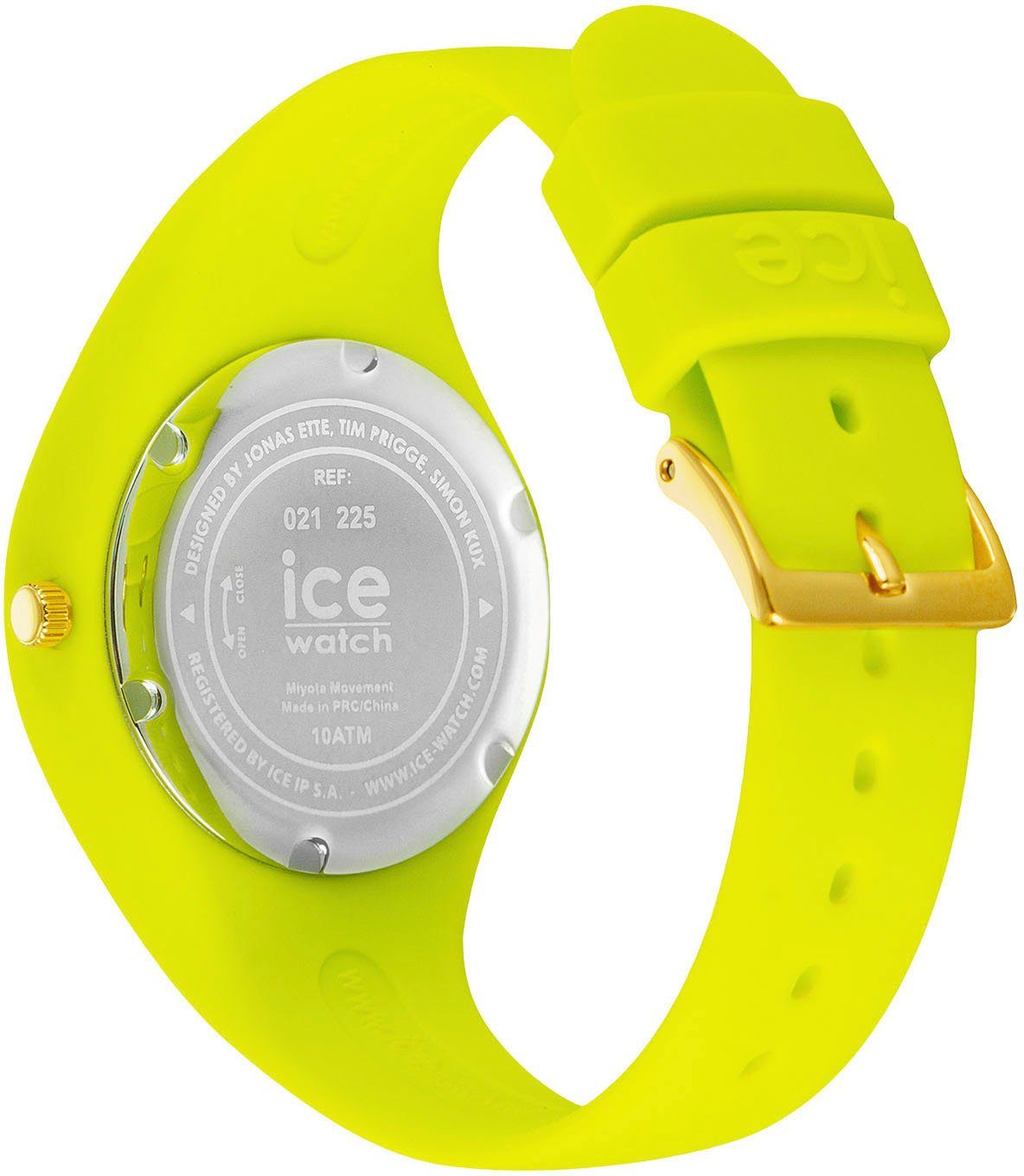 ice-watch - lime 3H, - 021225 Neon Small glitter gelb ICE Quarzuhr -