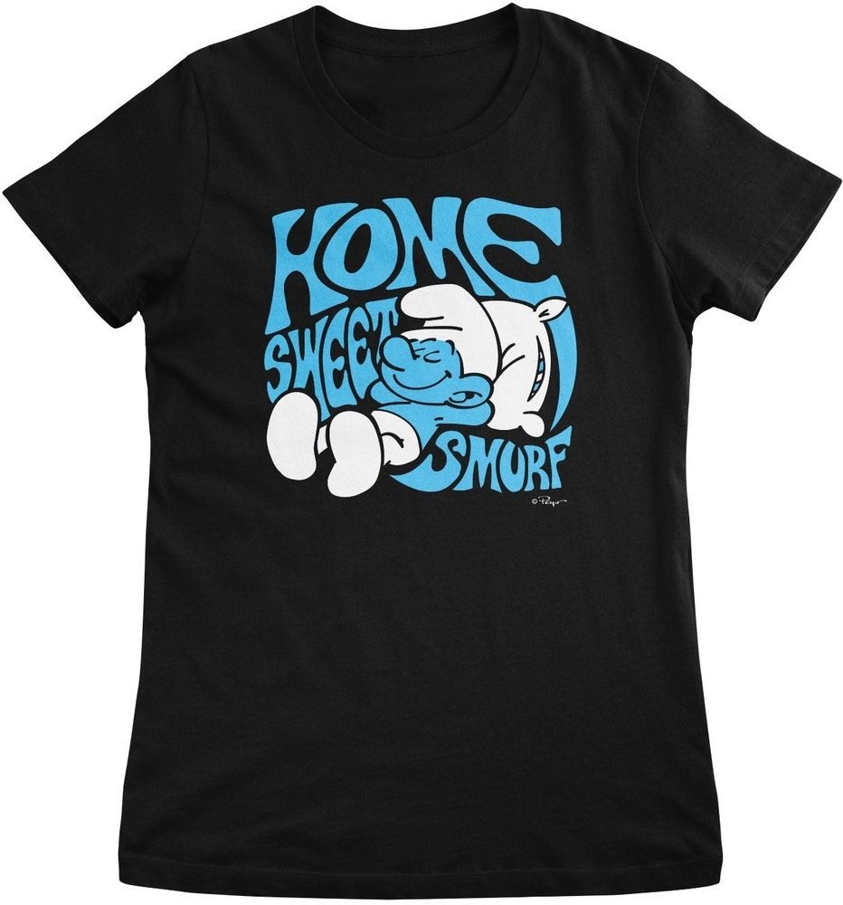 Die Schlümpfe T-Shirt Home Sweet Smurf Girly Tee