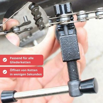 Binego Fahrradwerkzeugset Kettenöffner Fahrradkette öffnen Fahrradwerkzeug Kettennietdrücker, (1-St), Für alle Gliederketten