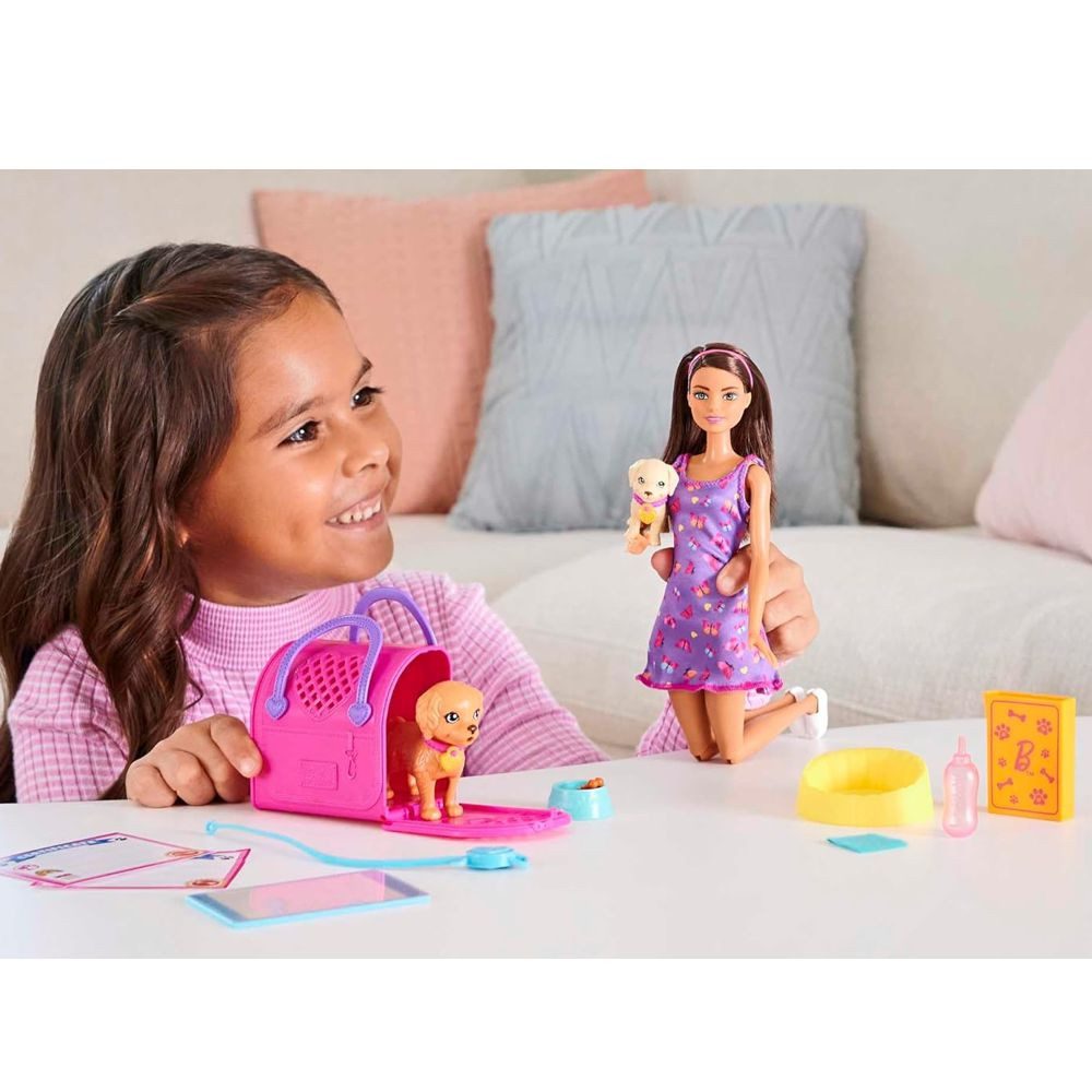 Barbie Anziehpuppe Barbie Welpenadoption Barbie Mattel Hunde Spiel-Set & Zubehör
