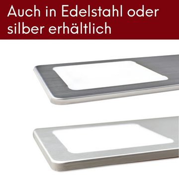 kalb LED Unterbauleuchte schwarz 5W- sehr flache Küchenleuchte mit Touch-Dimmfunktion, 1er Set warmweiss, warmweiss