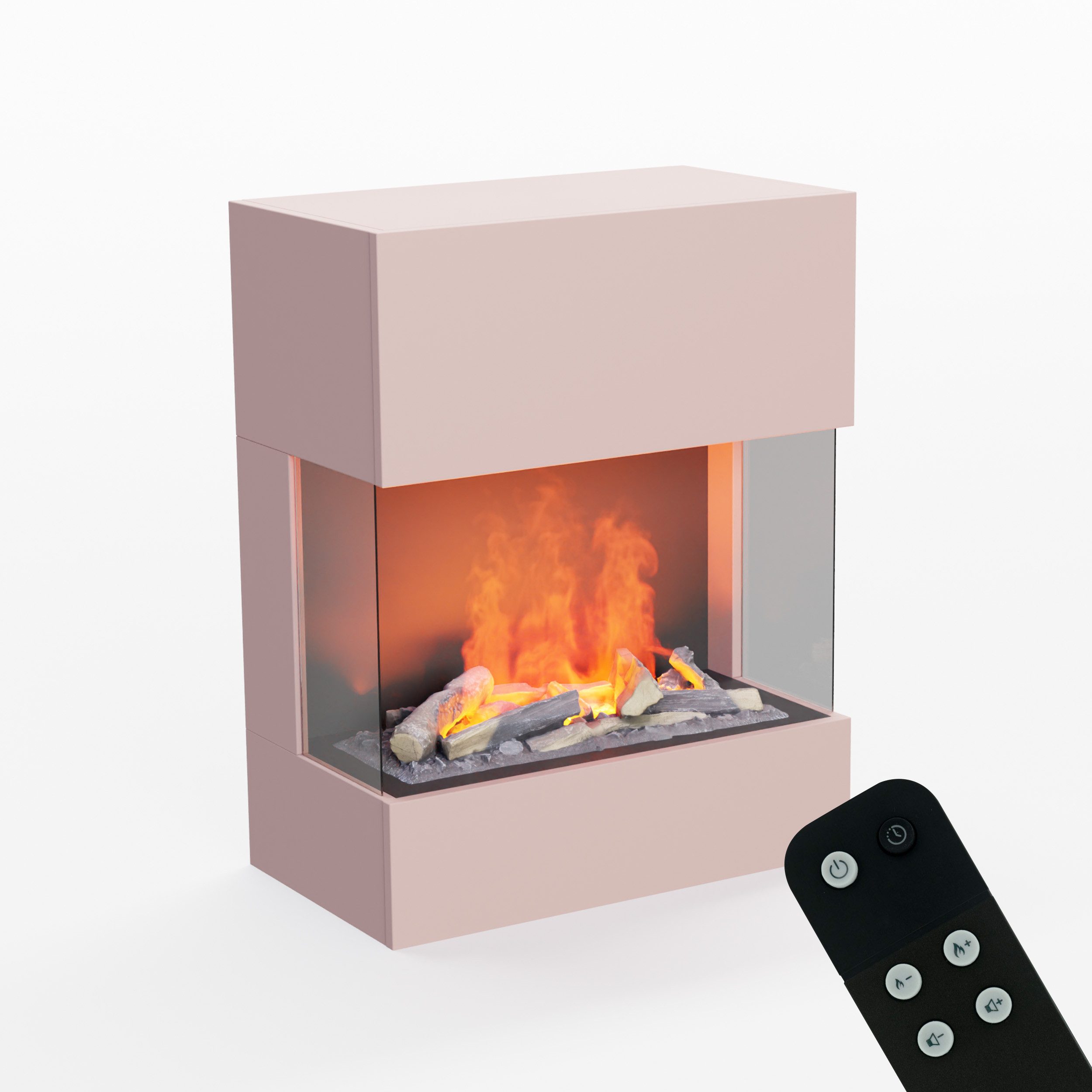 GLOW FIRE Elektrokamin Kästner Multicolor Wasserdampf Kamin, Elektrischer Kamin, Wasserdampfkamin mit 3D Feuer und Knisterfunktion