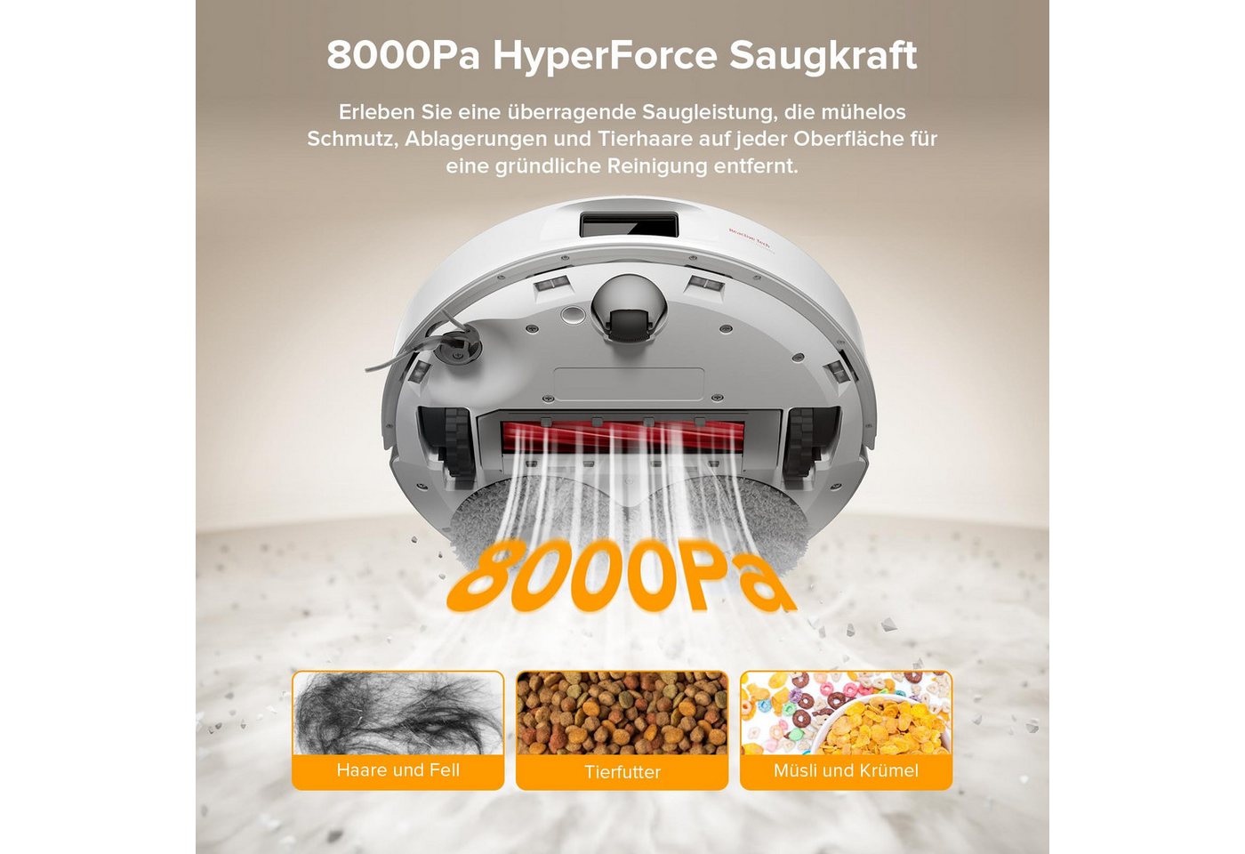 Roborock Saugroboter QV35A (Upgrade von Qrevo/Qrevo S), 60 W weiß