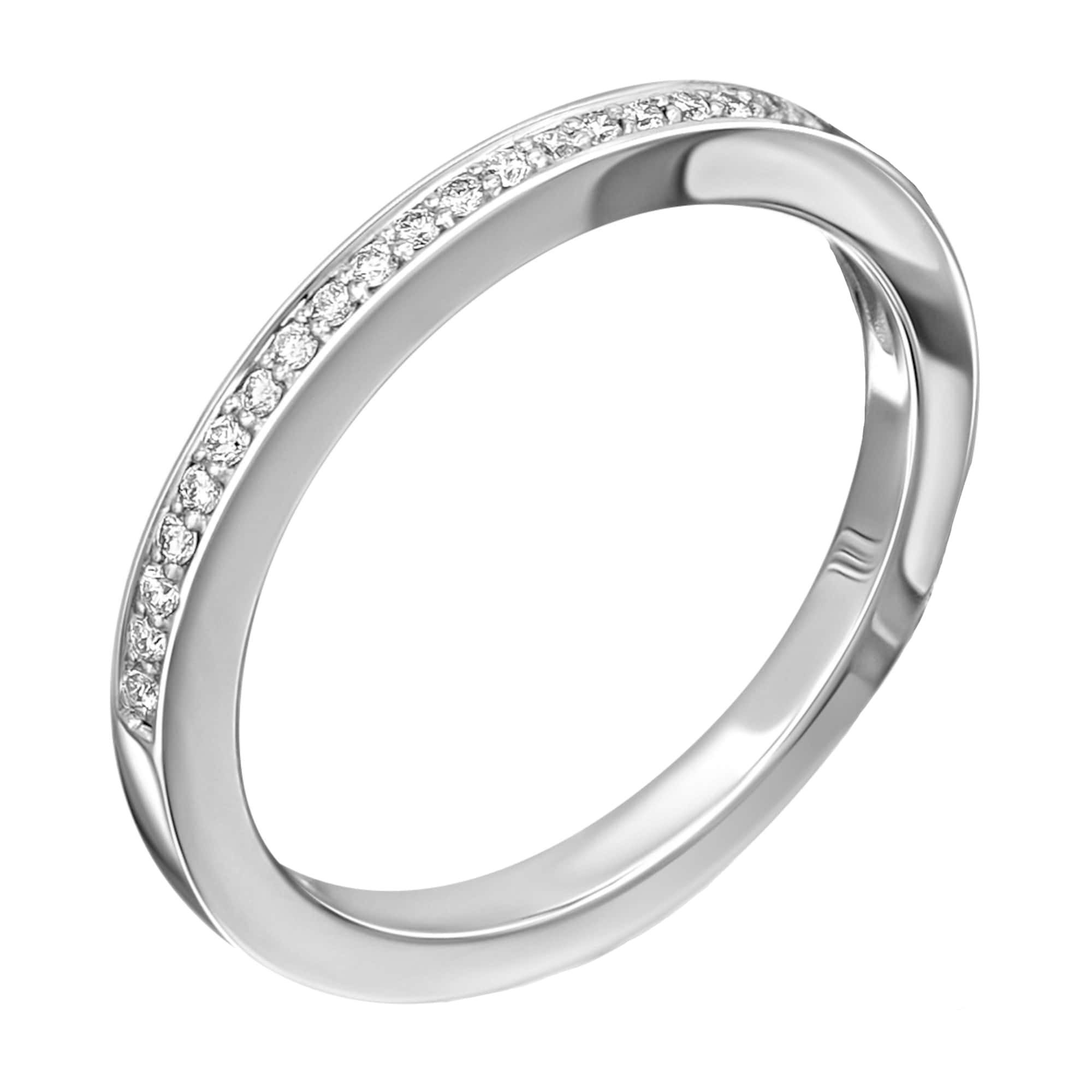 ONE ELEMENT Diamantring 585 ct Diamant 0.09 Damen Memoire Schmuck aus Weißgold, Ring Memoire Brillant Gold