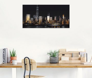 Artland Wandbild New York Financial Distrikt, New York (1 St), als Alubild, Outdoorbild, Leinwandbild in verschied. Größen