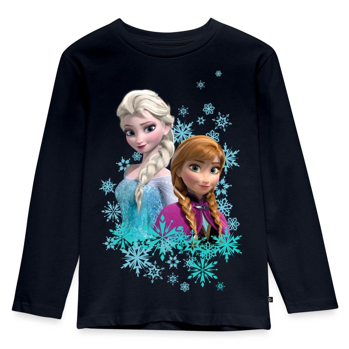 Spreadshirt T-Shirt Frozen Anna & Elsa Kinder Premium Langarmshirt (1-tlg)