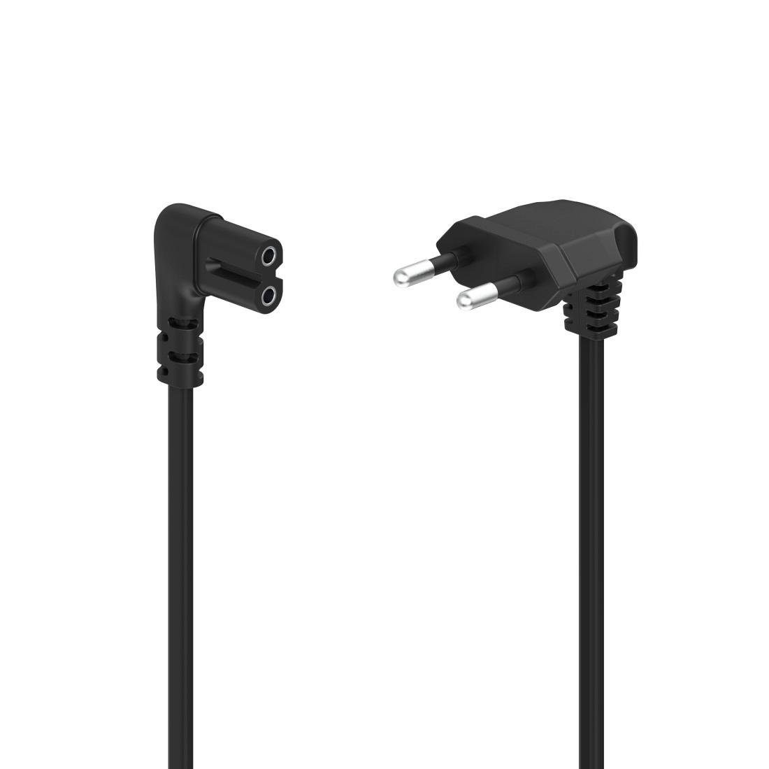 Netzkabel, beidseitig gewinkelt, Euro Stecker, Doppelnut, C7, 1,5 m Netzkabel