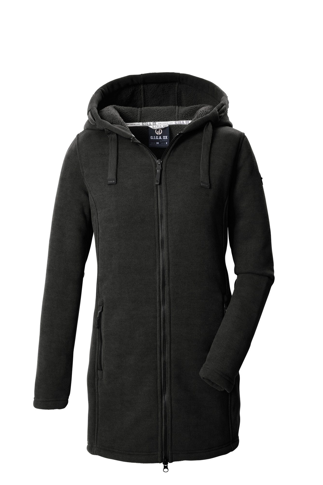 G.I.G.A. DX by killtec Strickfleecejacke GW 44 WMN KNTFLC PRK in Longform, mit 2-Wege-Reißverschluss – Bild 2 von 3
