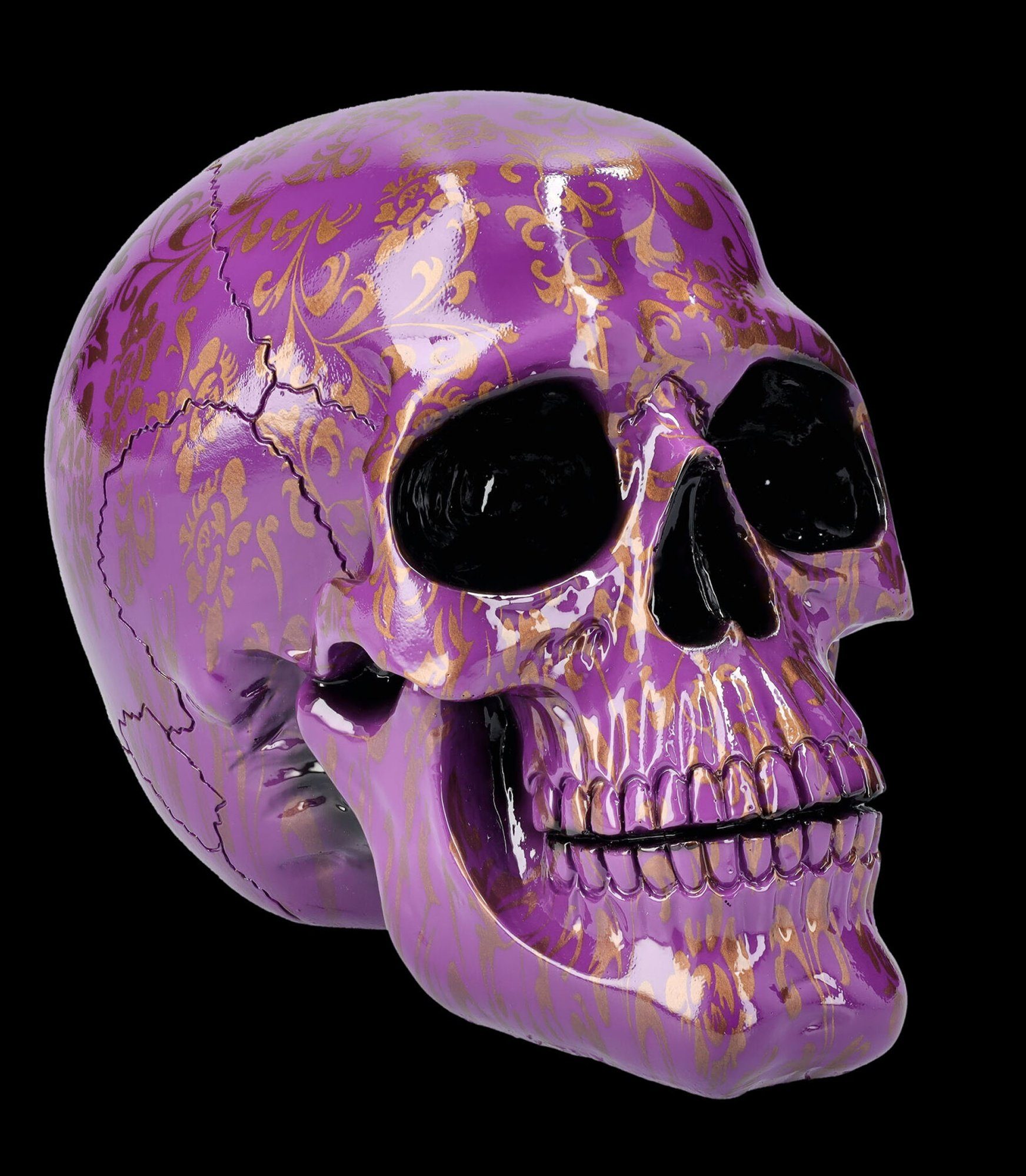 GmbH Dekoration lila Dekofigur - Totenschädel Shop Totenkopf Gothic Figuren Violet Figur Elegance