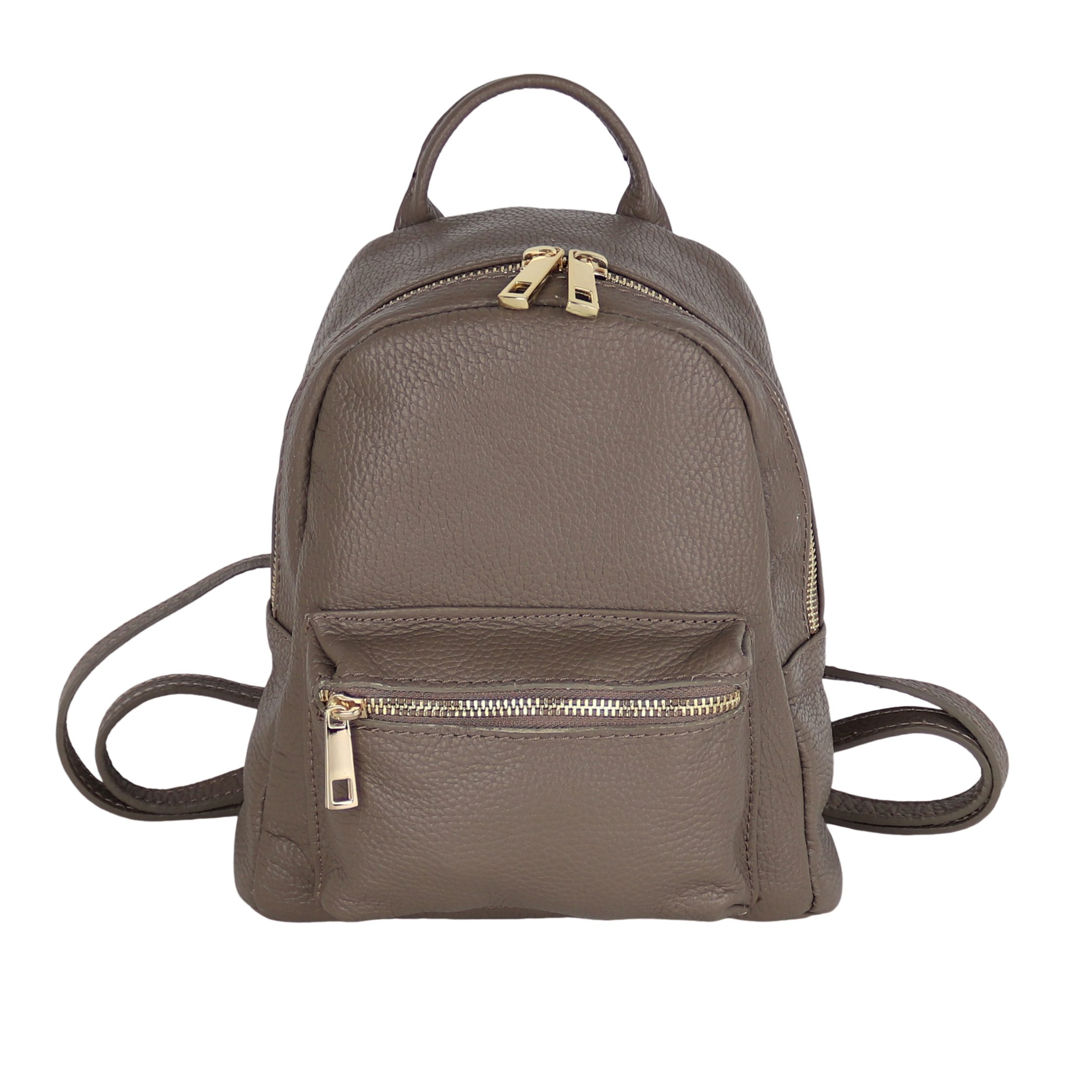 Minirucksack Damen Rucksack,Echtleder, Hergestellt in Italien