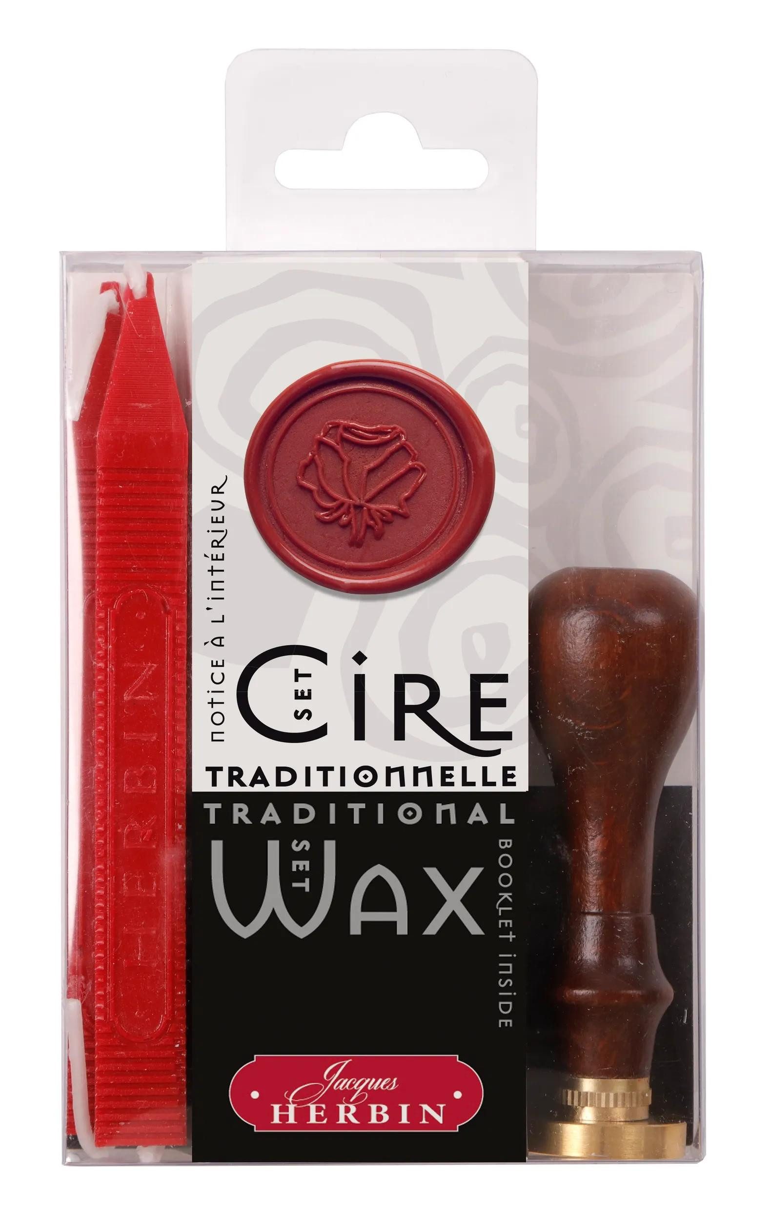 Herbin Stempel 2x Set Traditionelles Siegelwachs - Rose 45230T, ENCRES