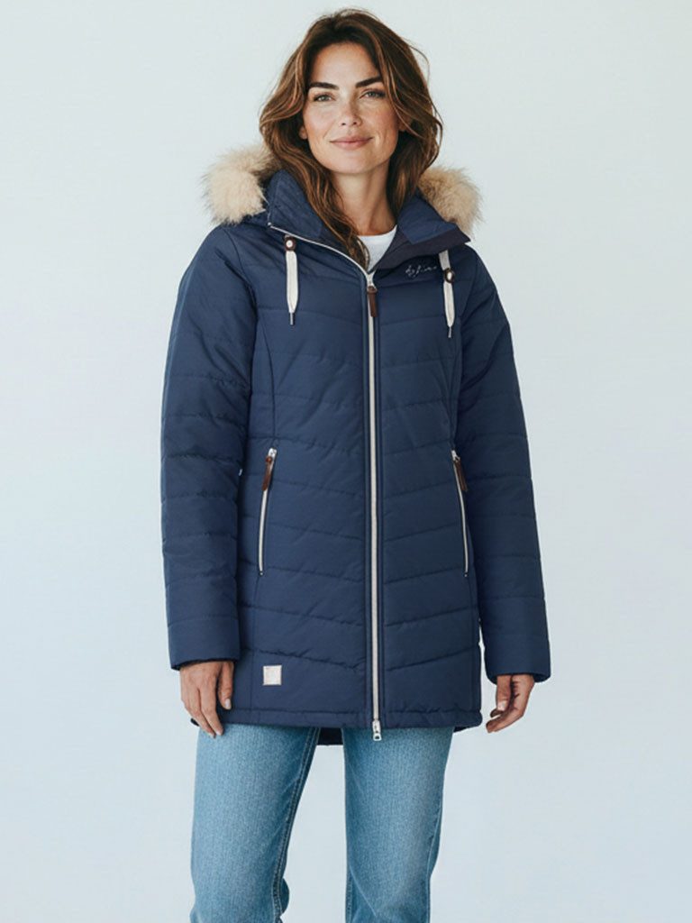 Dry Fashion Steppmantel Damen Winterjacke Steppjacke Göteborg mit abnehmbar günstig online kaufen