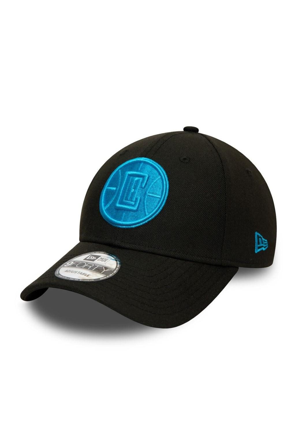 Baseball Cap Los Angeles Clippers NBA Pop Logo Black Blue 9Forty Adjustable Snapbac
