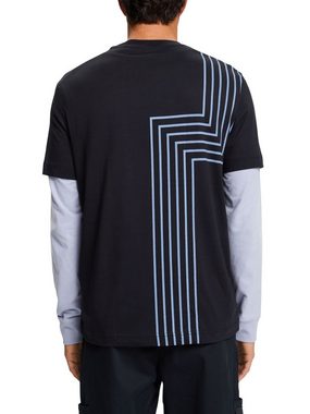 Esprit T-Shirt T-Shirt aus Pima-Baumwolle mit Print (1-tlg)