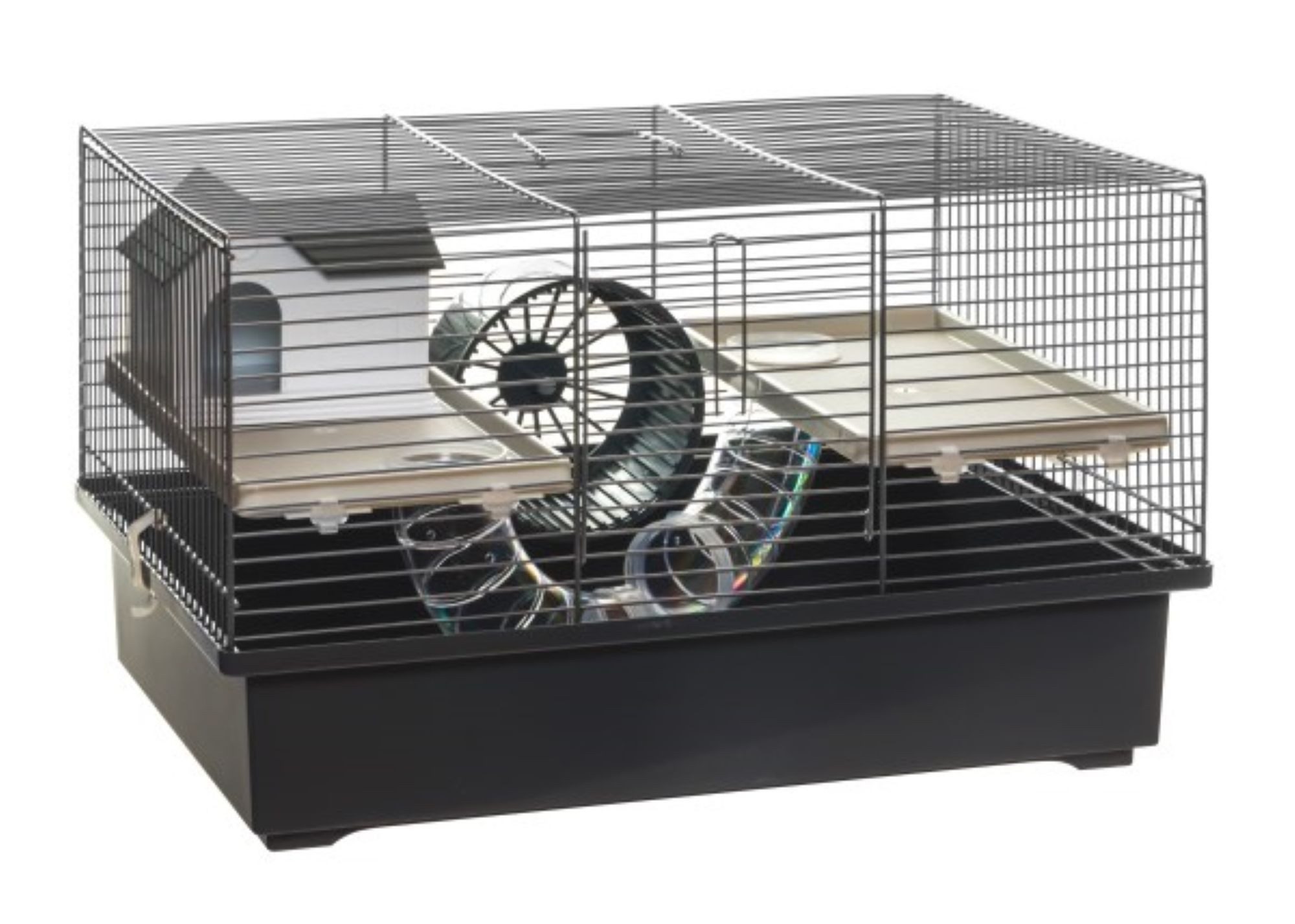 Kleintierkäfig Mäusekäfig Hamsterkäfig Nagerkäfig 49x32,5x29cm mit Zubehör