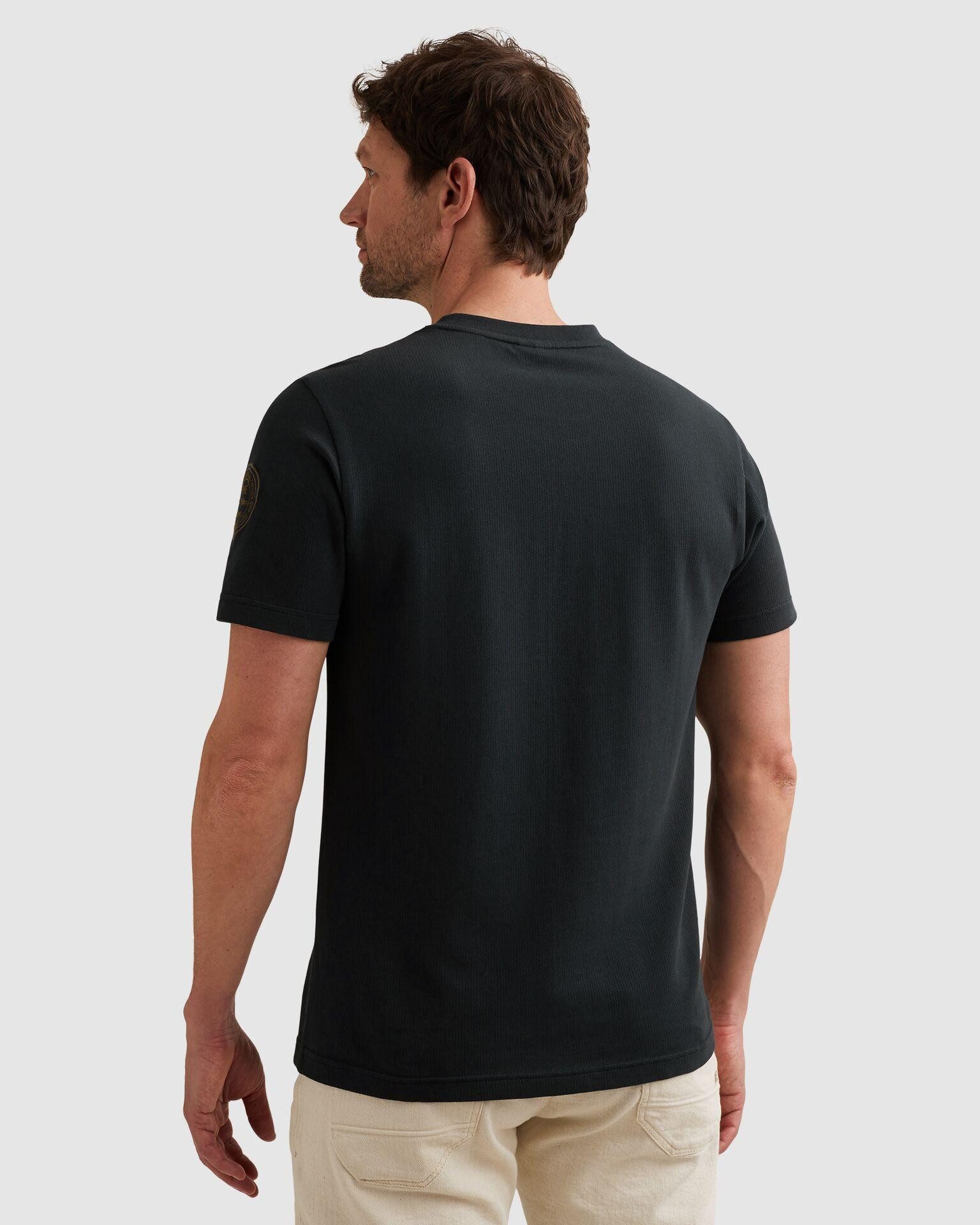 PME LEGEND T-Shirt Short sleeve r-neck flat waffle jersey mit Logo Prints