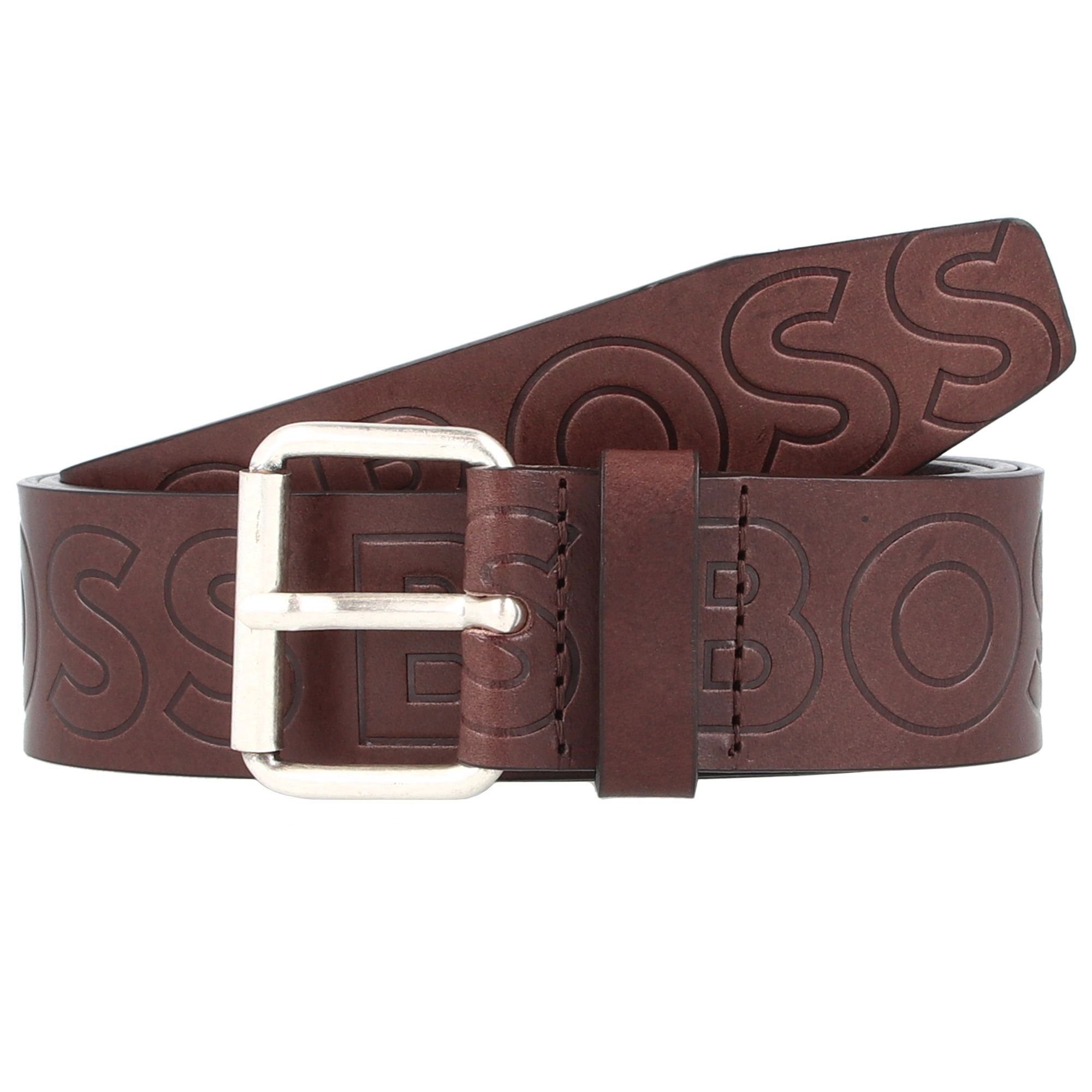 BOSS Ledergürtel Serge Dornschließe dark brown | Gürtel