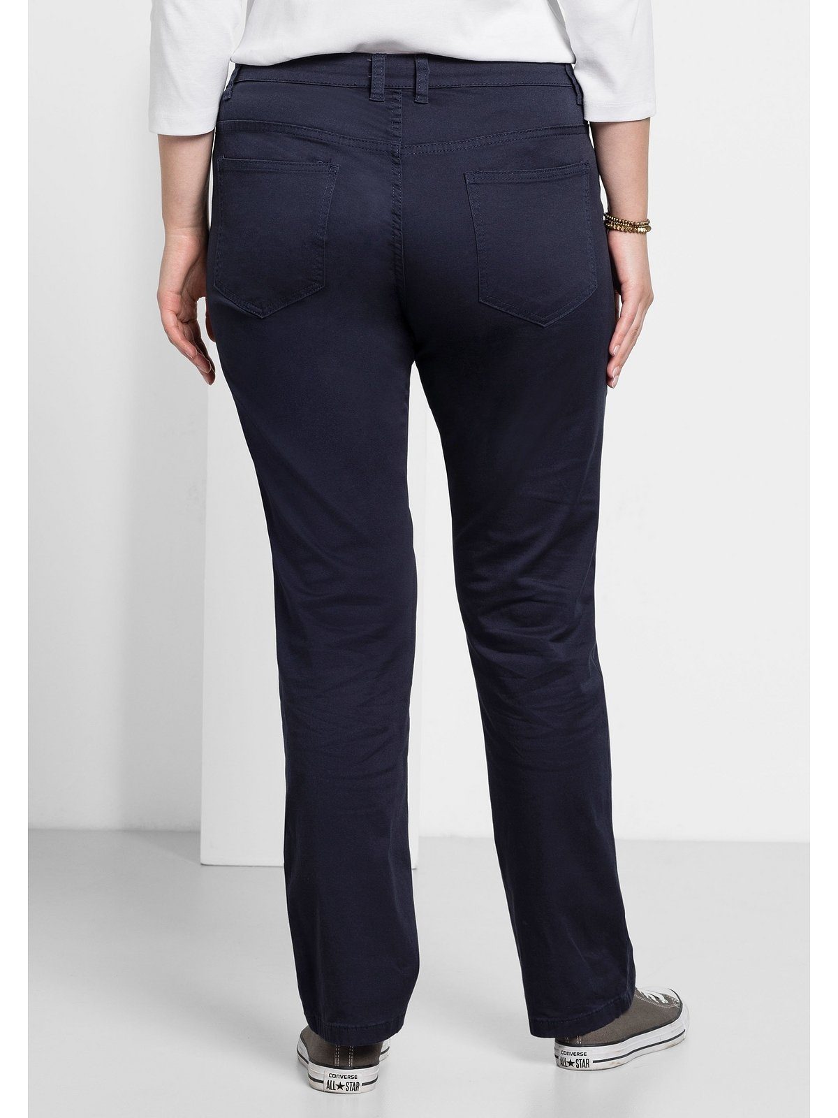 Sheego Stretch-Hose Große Größen elastische Twill-Qualität