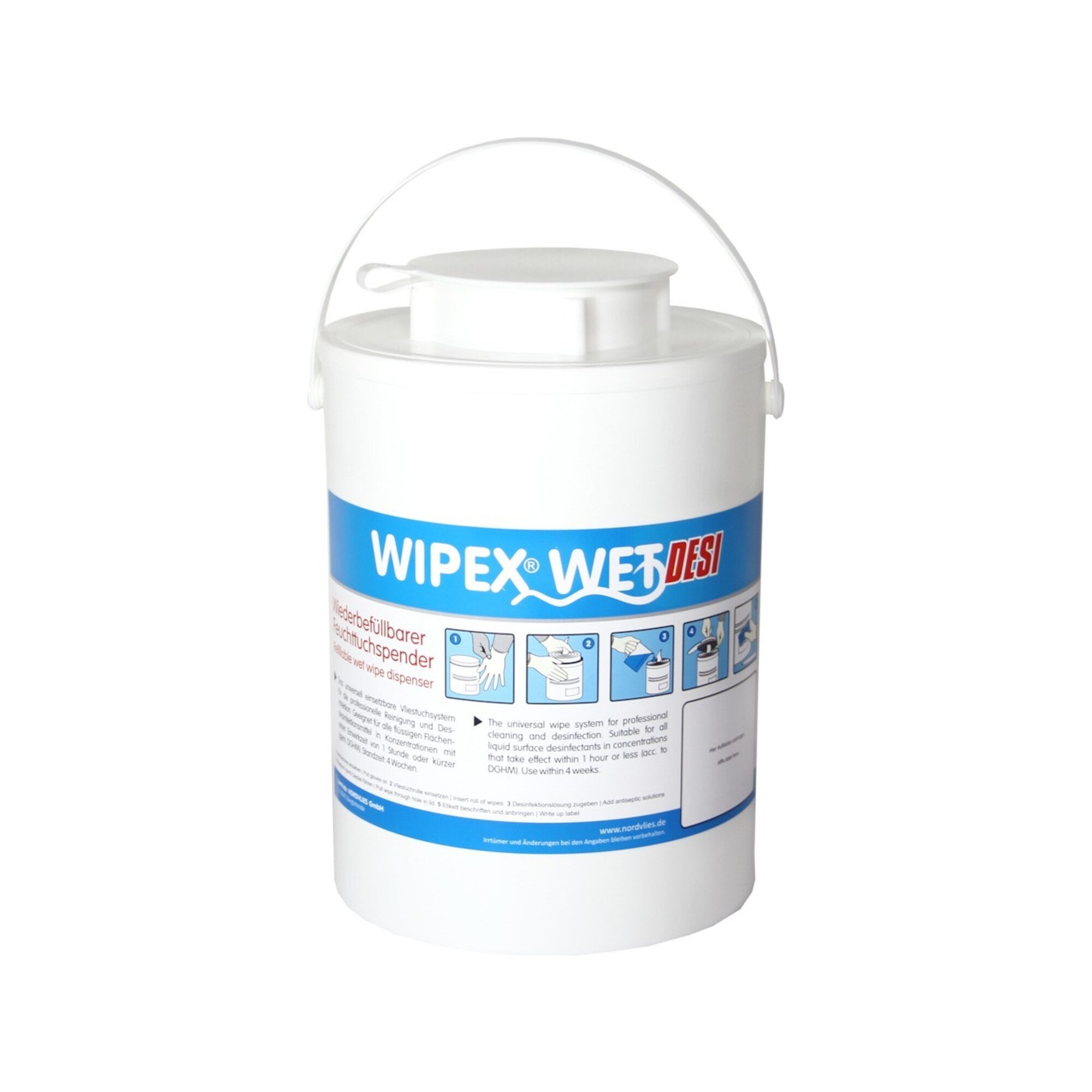 WIPEX Absperrpfosten WIPEX WET Feuchttuch- spender, weiß Kunststoff