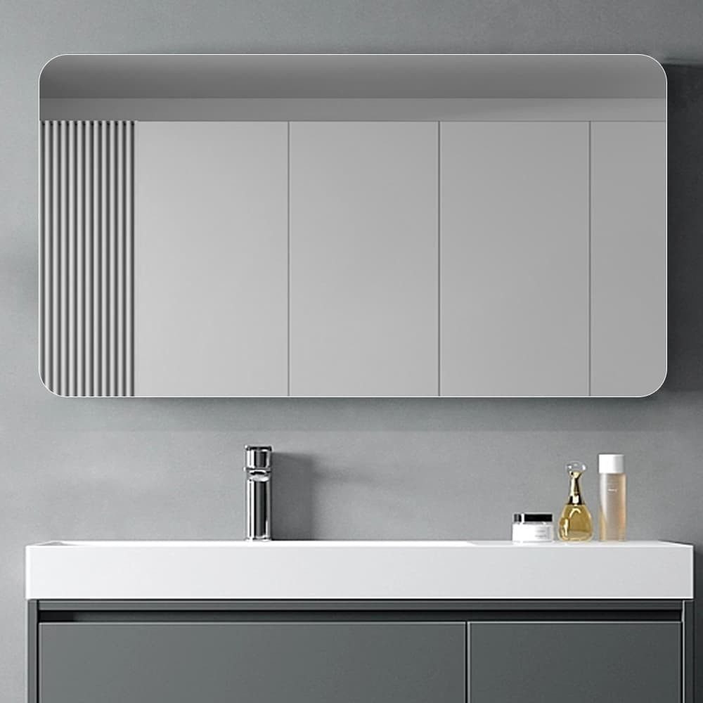 ANYSUN Spiegel Badezimmerspiegel 5mm Silberglas mit R50 Ecken, Wandmontage flexibel (Wandspiegel rahmenlos, Rahmenlos Spiegel), Wandspiegel für Bad, Flur und Schlafzimmer mit Sicherheitsglas