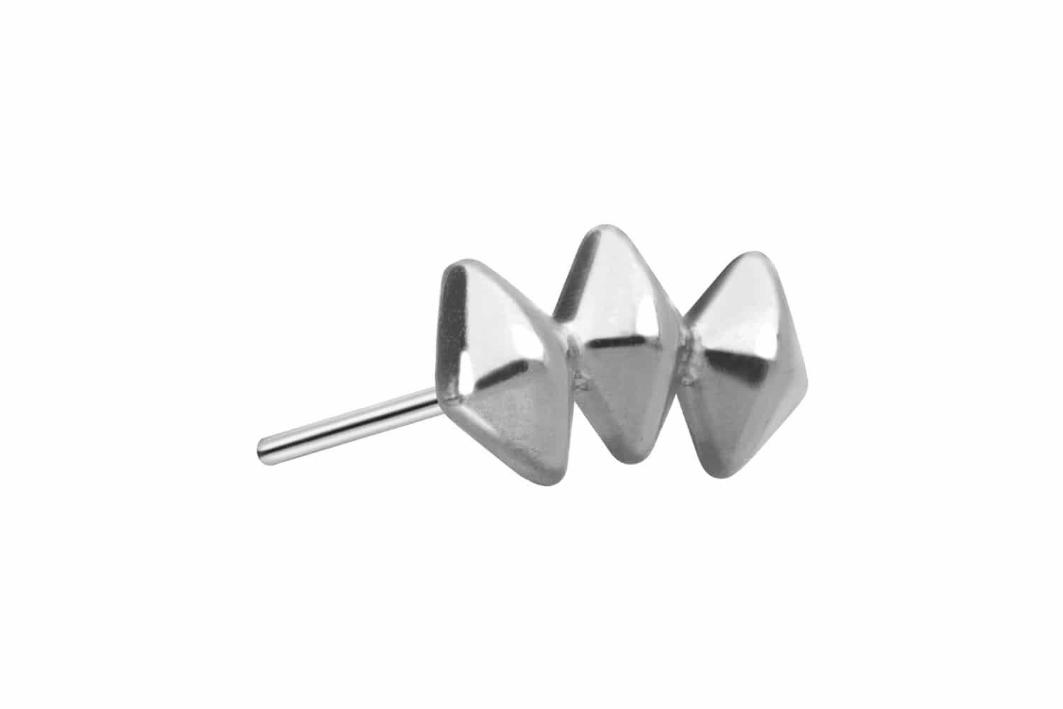 Piercing-Set Titan Aufsatz mit Push Pin 3 RAUTEN