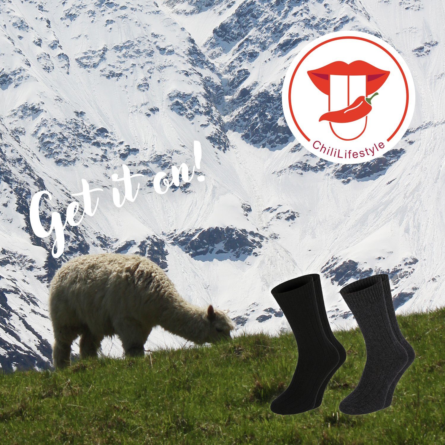 Lifestyle 4 Winter Warm Wolle Chili Alpaka Damen Soft Socken Paar Extra Strümpfe Super Herren