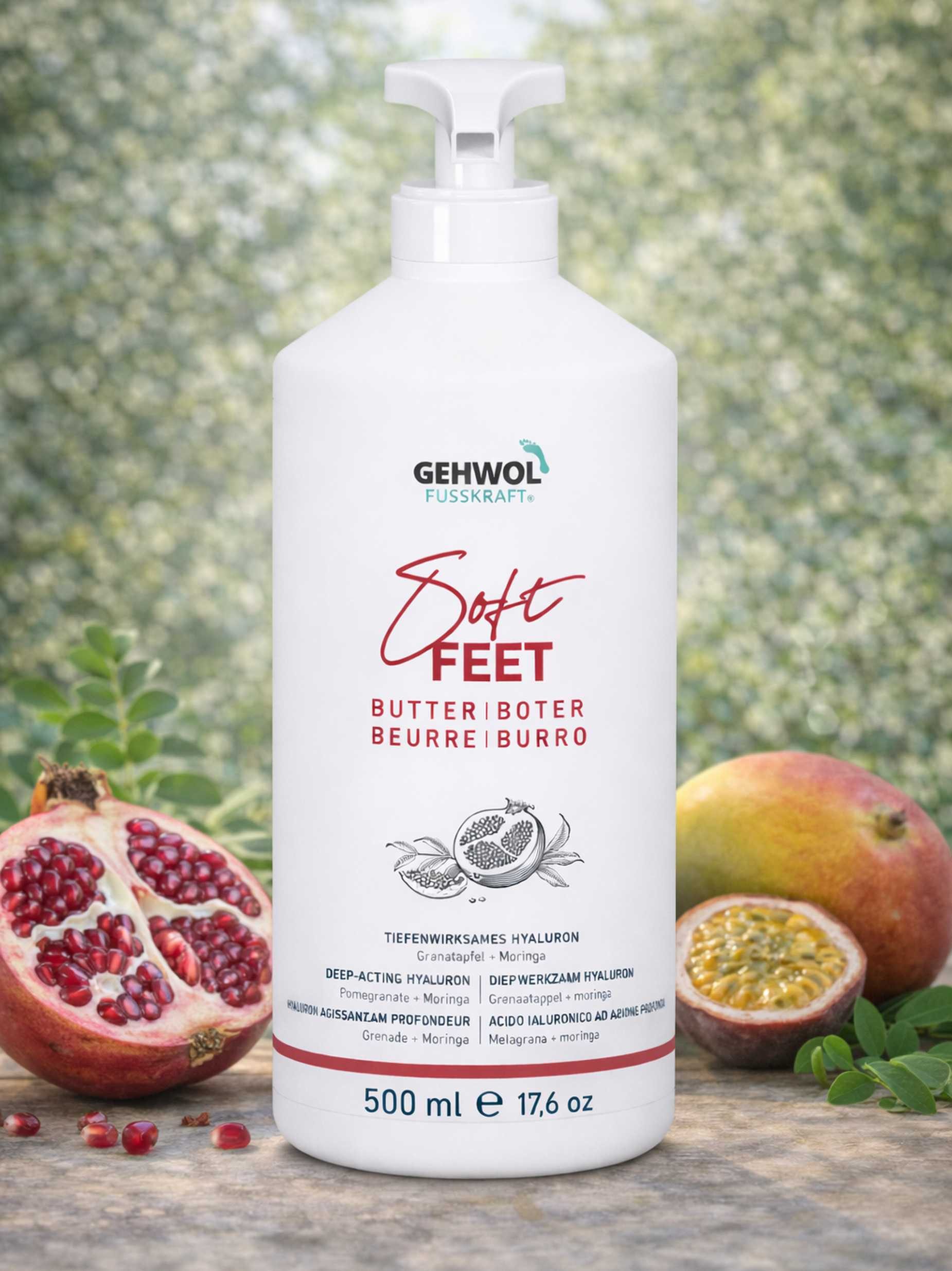 Eduard Gerlach GmbH Pflege-Geschenkset Soft Feet Butter 500 ml Fußbutter mit Granatapfel Packung