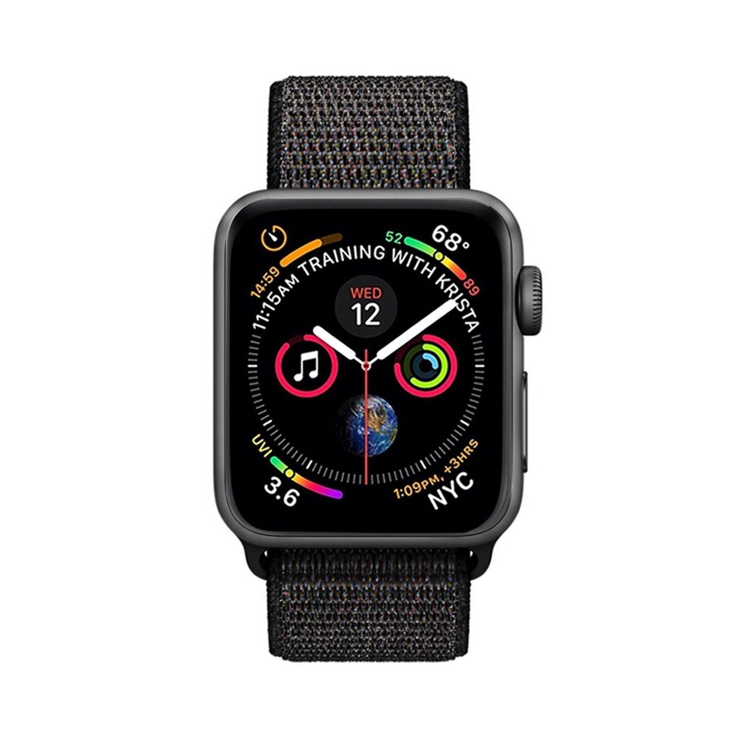 König Design Smartwatch-Armband 42 / 44 mm Schwarz / mm, 45 Band Nacht Armband Arm Sport mm Loop Nylon