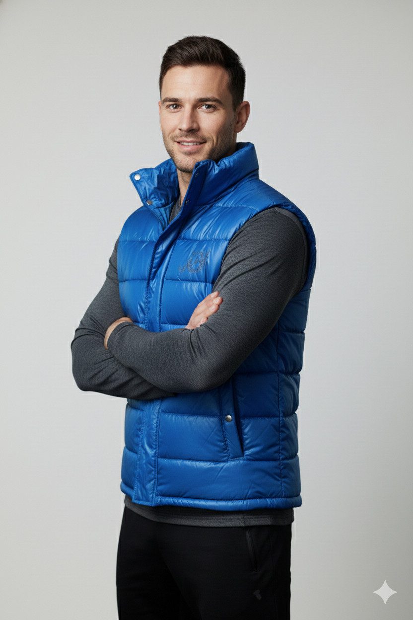 SUBLEVEL Steppweste Outdoor Puffer-Weste mit Stehkragen – Bild 3 von 5