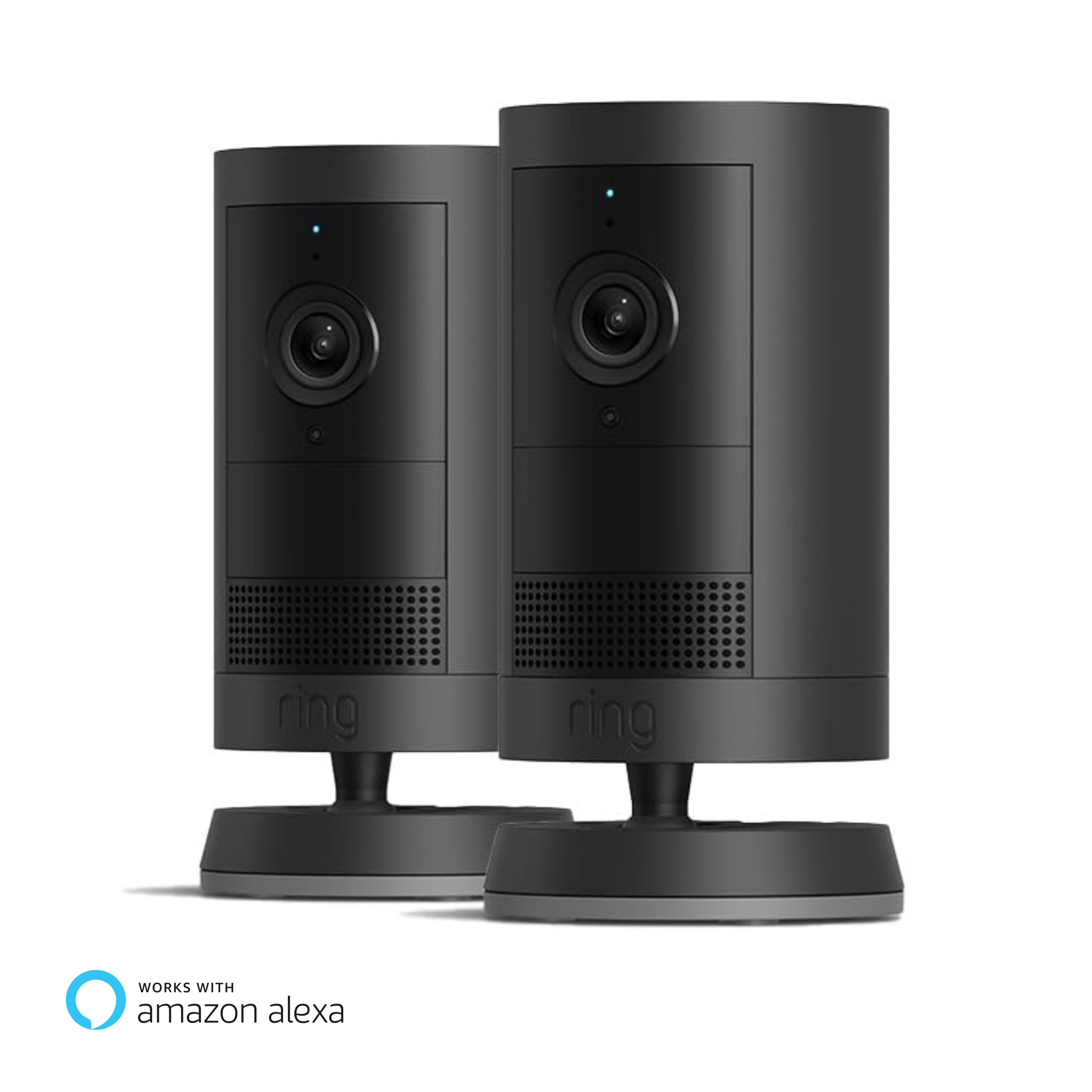 Ring Überwachungskamera 2x Außenkamera Plus Akku (Outdoor Camera Plus Neueste Generation) (Außenbereich, Innenbereich, Spar-Set, 2er Set, 2K-Weitwinkelvideo, Kabellos, Selbstinstallation)