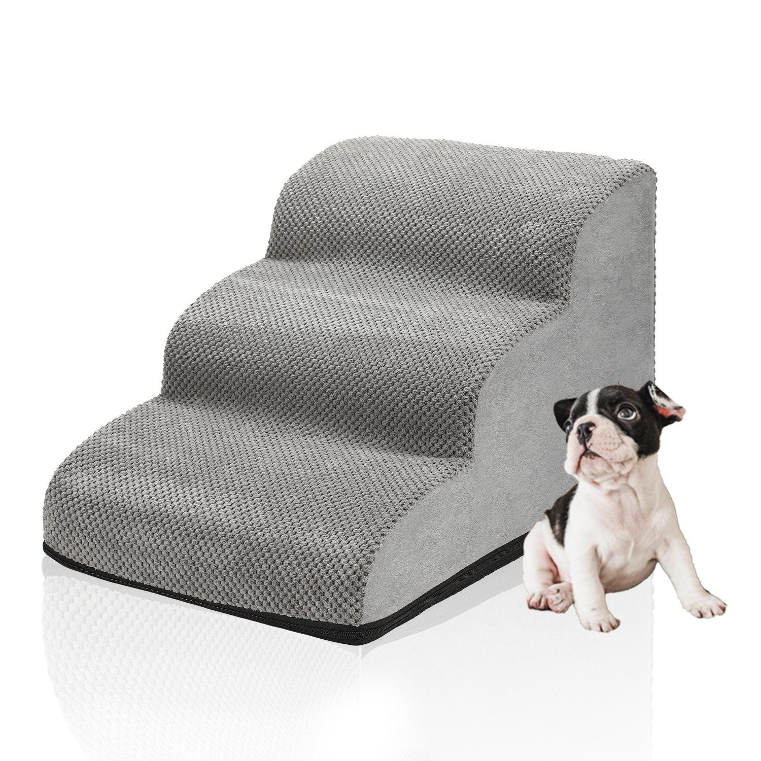 Clanmacy Haustiertreppe Hunderampe Hundetreppe 3 Stufen günstig online kaufen