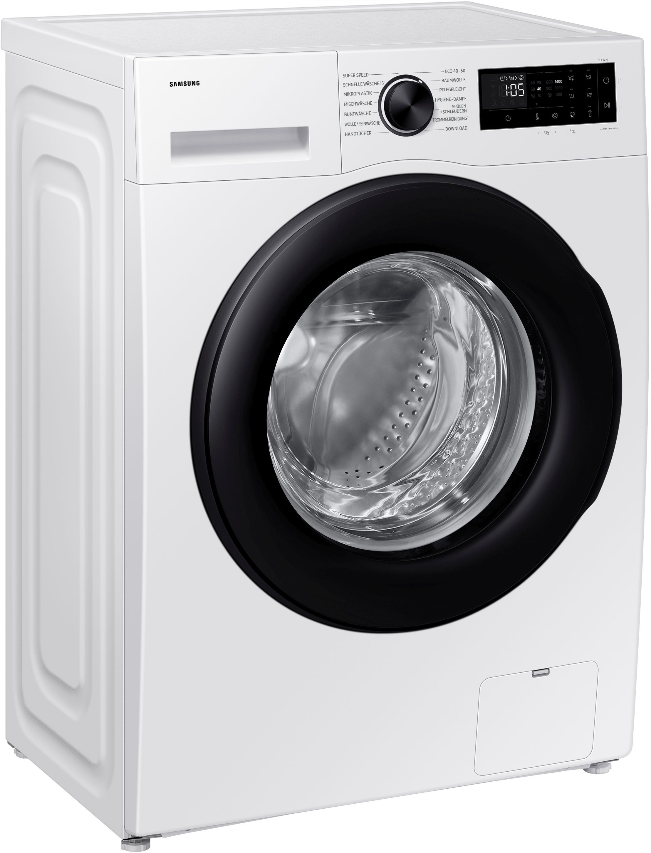 Samsung Waschmaschine WW5100D WW90DG5G34AEEG, 9 kg, 1400 U/min, AI Ecobubble?? - Effizient und schonend waschen