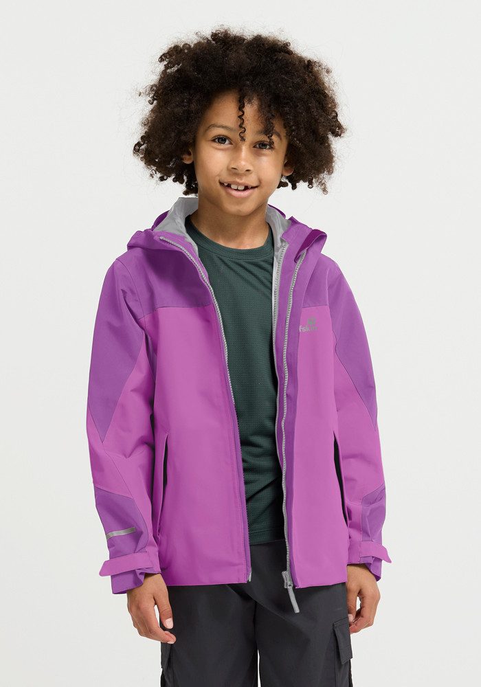 Jack Wolfskin Outdoorjacke TRAILVENTURE 2L JKT K Regenjacke für Kinder, wasserdicht, 3-in-1 System