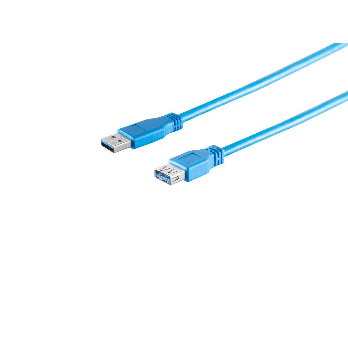 S/CONN maximum connectivity® USB Verlängerung A Stecker/A Buchse 3.0, blau  3m USB-Kabel, (300 cm)