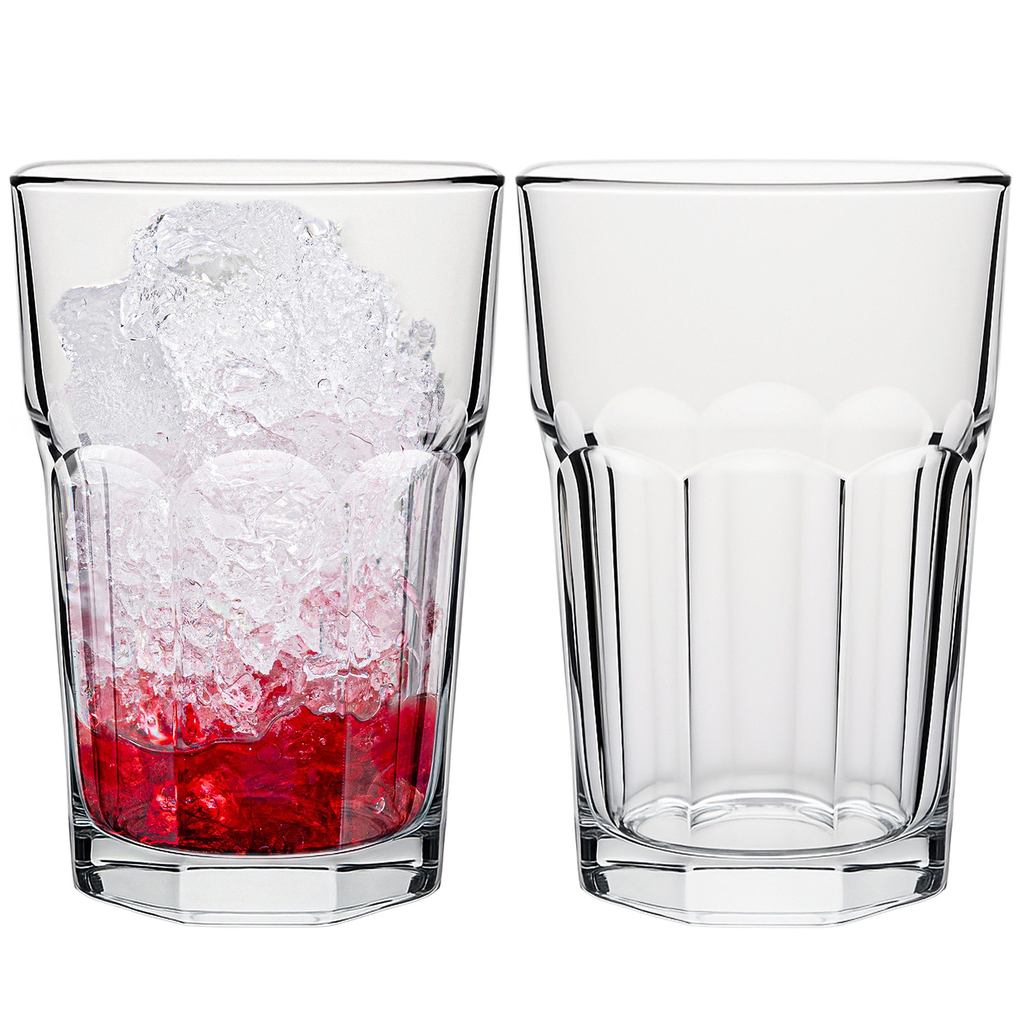 KONZEPT Gläser-Set Wassergläser Set 320ml Transparent - Trinkgläser, 6-tlg., Set Gläser für Wasser, Saft und Cocktails