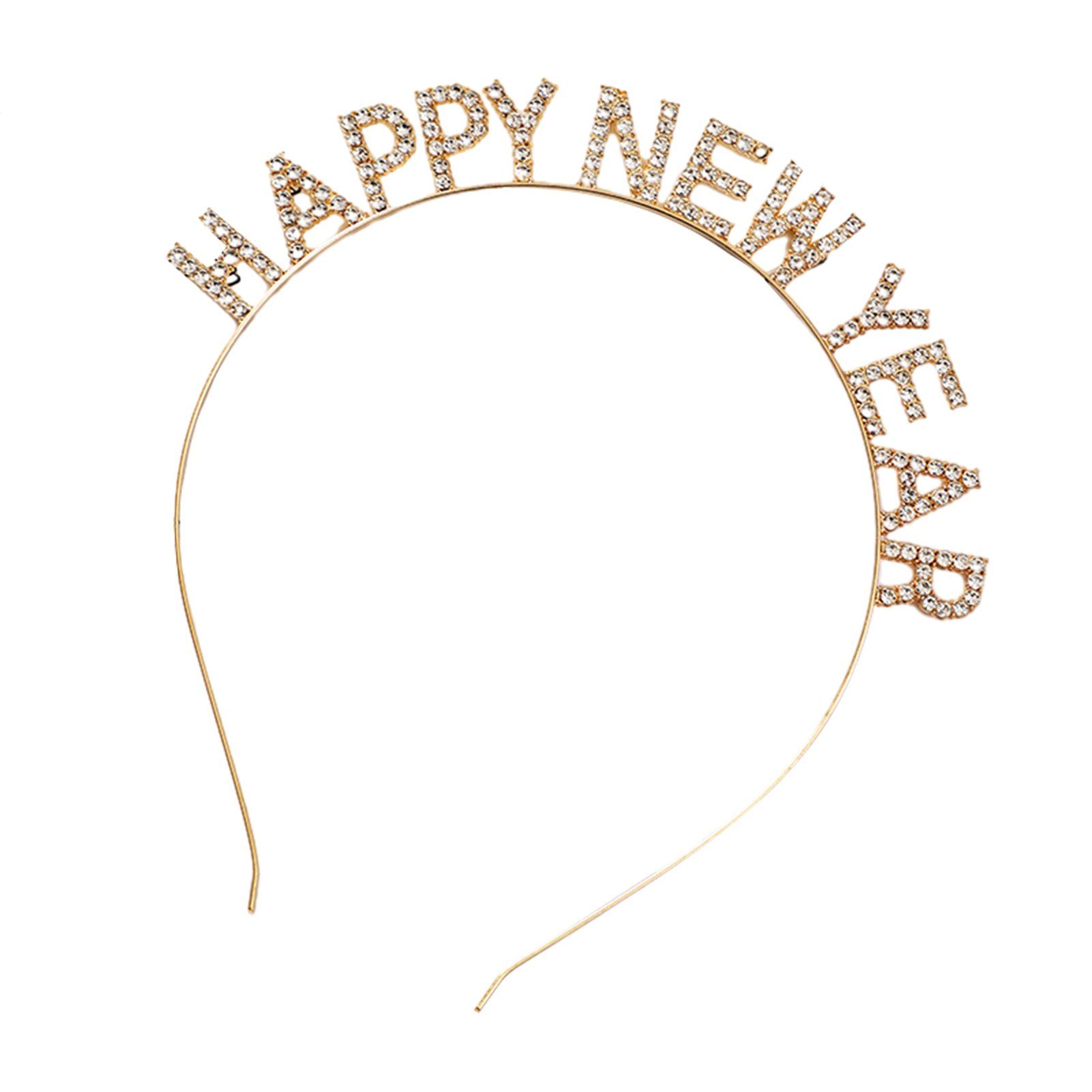Blusmart Haarband Neujahrs-Kristall-Buchstaben-Haarband, Sinnvolles Kredit