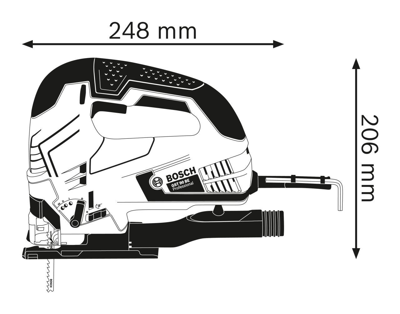 BOSCH Stichsäge Bosch Professional Stichsäge GST 90 BE