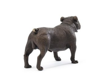 Aubaho Skulptur Bronze Bulldogge Hund Dogge Figur Skulptur Mops Bronzeskulptur antik S