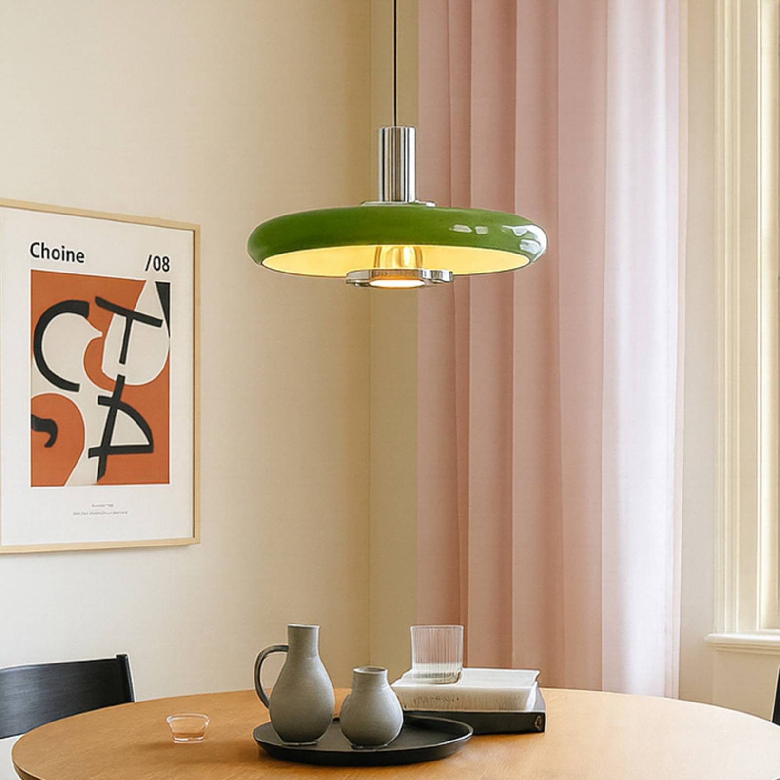 Lindby Hängeleuchte Branford, Metall, Grün IP20, 1 x 15 W LED günstig online kaufen