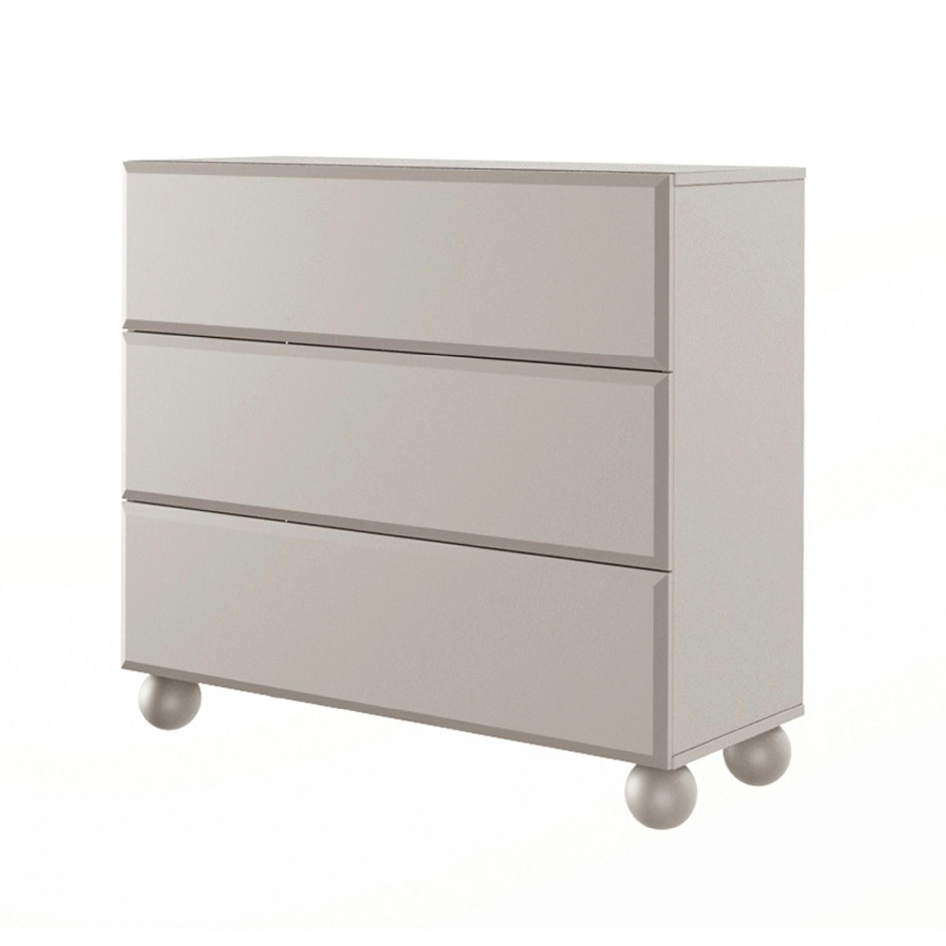 Selsey Kommode CHOCOLATED, mit 3 Schubladen, auf Kugelfüßen, 100 cm