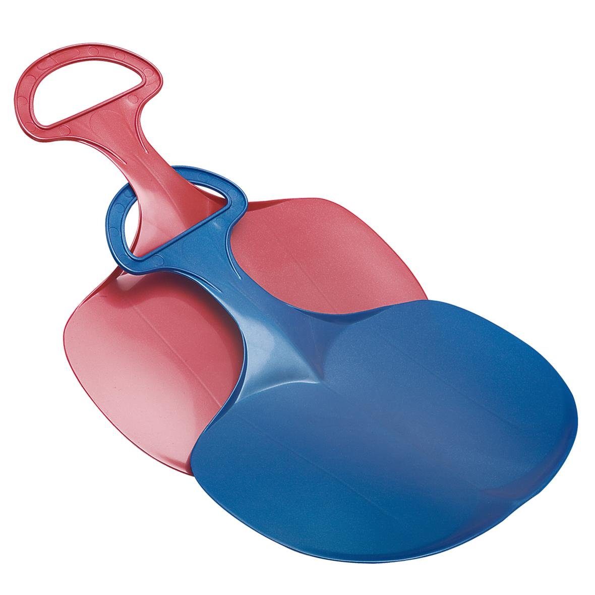 elasto Hörnerrodel Kinder Porutscher mit Griff Schneeschlitten Bob für Winter, Schneerutscher, Schneebob, Kinderschlitten, Poporutscher Kinder Winter
