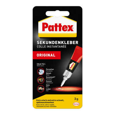 Pattex Bastelkleber Pattex Sekundenkleber Flüssig 3 g Tube, trocknet